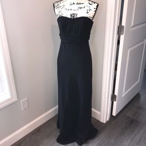 David’s Bridal Black Strapless Formal Dress